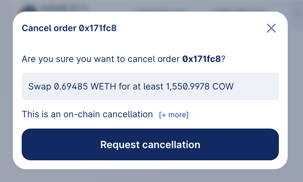 Cancel order