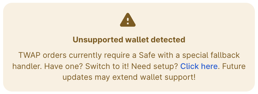Unsupported wallet
